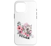Custodia per iPhone 16 Pro Max Vegano, non mangio i miei amici - Animale Vegetariano Mondo Pace