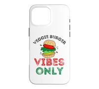 Custodia per iPhone 16 Pro Max Veggie Burger Vibes Solo Divertente BBQ Cookout Cucina Vegetariana