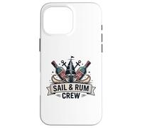 Custodia per iPhone 16 Pro Max Vela e Rum Crew Divertente Sailing Captain Sailor