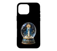 Custodia per iPhone 16 Pro Max Vergine Maria Celeste Preghiera Orb Cattolico Sacra Icona Arte
