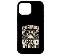 Custodia per iPhone 16 Pro Max Veterinario Di Giorno Giardiniere Di Notte Flore