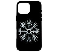 Custodia per iPhone 16 Pro Max Vichingo Vegvisir Walhalla rune bussola nordica