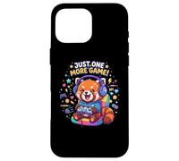 Custodia per iPhone 16 Pro Max Video Gaming Just one more Game Gaming Red Panda