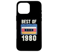 Custodia per iPhone 16 Pro Max Vintage 1980's Kid Retro Born In the 1980 Cassette