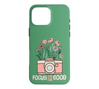 Custodia per iPhone 16 Pro Max Vintage Focus On The Good Wildflower Camera Happy Thoughts