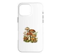 Custodia per iPhone 16 Pro Max Vintage Funghi Botanici Cottagecore Natura Foresta