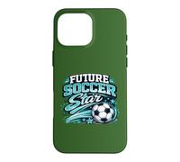 Custodia per iPhone 16 Pro Max Vintage Futuro Calcio Star Retro Gioventù Gioca Giornata Gioco
