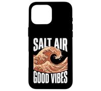 Custodia per iPhone 16 Pro Max Vintage Japanese Style Crashing Surf Wave Art