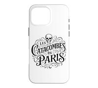 Custodia per iPhone 16 Pro Max Vintage Le Catacombe di Parigi Stampa Nera