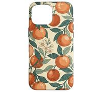 Custodia per iPhone 16 Pro Max Vintage Orange Fruit and Blossom Botanical Pattern