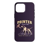 Custodia per iPhone 16 Pro Max Vintage Pointer Bird Caccia Cane Dove Gli Uccelli Volano