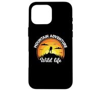 Custodia per iPhone 16 Pro Max Vintage Retro Mountains Outdoor Wildlife Mountain Adventure