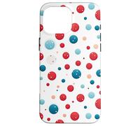 Custodia per iPhone 16 Pro Max Vintage Rosso Bianco Blu Polka Dot Pattern American Patriotic