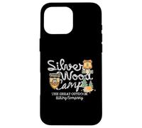 Custodia per iPhone 16 Pro Max Vintage Silver Wood Camp The Great Outdoor Escursioni