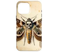 Custodia per iPhone 16 Pro Max Vintage Testa di Morte Hawkmoth Entomologia Scientifica Arte