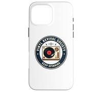 Custodia per iPhone 16 Pro Max Vinyl Revival Society Giradischi Musica Giradischi