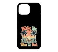 Custodia per iPhone 16 Pro Max Wake Me When We Dock Divertente Crociera Bradipo