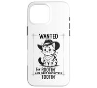Custodia per iPhone 16 Pro Max Wanted for Rootin Most Definitely Tootin Cowboy Cat Farting