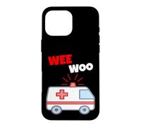 Custodia per iPhone 16 Pro Max Wee Woo Funny Ambulance EMR EMS Paramedic First Responder