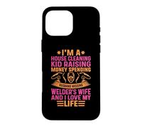Custodia per iPhone 16 Pro Max Welder Husband I'm A House Cleaning Kid Raising Money