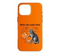Custodia per iPhone 16 Pro Max What Cats Really Think Funny Cat Physics Humor Men Women