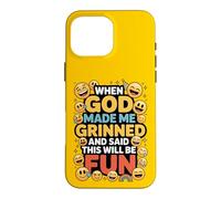 Custodia per iPhone 16 Pro Max When God Made Me Grinned This Will Be Fun Christian