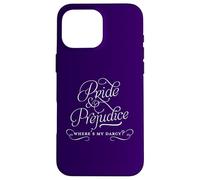 Custodia per iPhone 16 Pro Max "Where's My Darcy?" Jane Austen - Pride and Prejudice