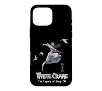 Custodia per iPhone 16 Pro Max White Crane/L'eredità di Fang Chi/Manga Style Design