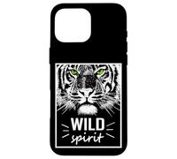 Custodia per iPhone 16 Pro Max Wild Spirit Tiger Quotes Summer Illustration Graphic Design