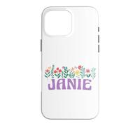 Custodia per iPhone 16 Pro Max Wildflower Floral JANIE Nome Festa della Mamma Donne