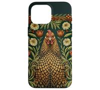 Custodia per iPhone 16 Pro Max William Morris Style Gallina botanica arte gallina