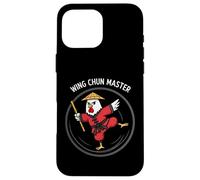 Custodia per iPhone 16 Pro Max Wing Chun, pollo, karate, taekwondo, kung fu, regalo per uomo e donna
