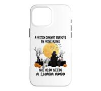 Custodia per iPhone 16 Pro Max Witch Wine And Lhasa Apso Dog Mom Funny Halloween Costume