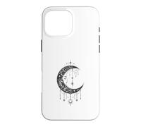 Custodia per iPhone 16 Pro Max Witchy Crescent Moon Gothic Celestial Lunar Design