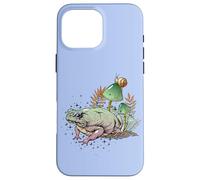 Custodia per iPhone 16 Pro Max Womens Girls Cottagecore Magical Frog Toad Snail Goblincore