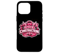 Custodia per iPhone 16 Pro Max Womens Under Construction Gym Workout Excercise Girl Citazione
