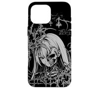 Custodia per iPhone 16 Pro Max Y2K Grunge Anime Goth Alt Sigilism Japanese Zombie Graphic