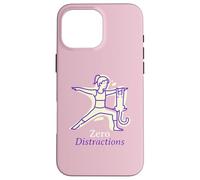 Custodia per iPhone 16 Pro Max Yoga Pose Cat Lover Illustration | Zero Distractions
