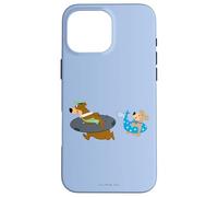 Custodia per iPhone 16 Pro Max Yogi Bear Yogi and Boo Boo Going Swimming