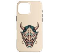 Custodia per iPhone 16 Pro Max Yokai Oni Maschera Diavolo Giapponese Demone Tattoo Oni Mask
