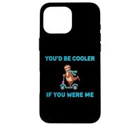 Custodia per iPhone 16 Pro Max You'd Be Cooler If You Were Me - Monopattino divertente con bradipo