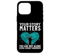 Custodia per iPhone 16 Pro Max Your Story Matters Support Sexual Assault Awareness Gifts