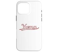 Custodia per iPhone 16 Pro Max Yuma Arizona Sun Belt Vintage Varsity Distressed Throwback