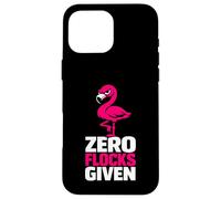 Custodia per iPhone 16 Pro Max Zero Flocks Given fenicottero umorismo sarcastico