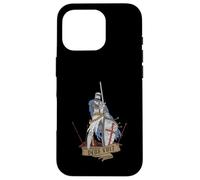 Custodia per iPhone 16 Pro Medievale Guerriero Santo Cavaliere Templare Deus Vult Vintage