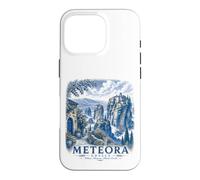 Custodia per iPhone 16 Pro Meteora Grecia Monastero Vintage Viaggi Paesaggio Arte