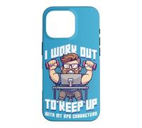 Custodia per iPhone 16 Pro Mi alleno per stare al passo con i miei personaggi RPG Gamer