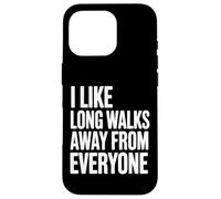 Custodia per iPhone 16 Pro Mi piacciono le lunghe passeggiate lontano da tutti Divertente introverso