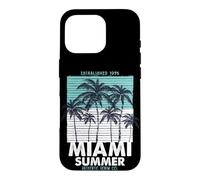 Custodia per iPhone 16 Pro Miami Beach, I Love Miami, Cool Miami Summer Graphic Design