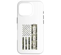 Custodia per iPhone 16 Pro Michigan United States Distressed Camo w US Flag